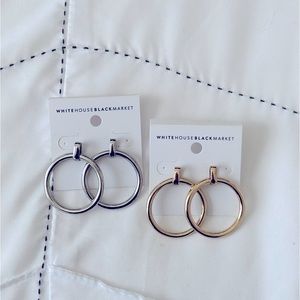 White House Black Market drop hoop earrings